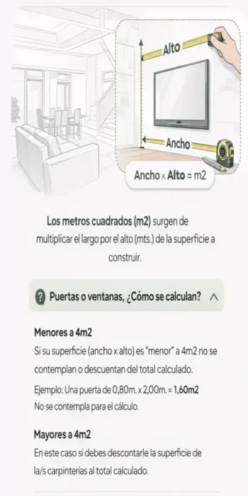 Esquema visual de medición de ambientes
